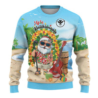 Personalized Hawaii Golf Christmas Ugly Christmas Sweater Mele Kalikimaka Funny Golfer Santa - Polynesian Pride