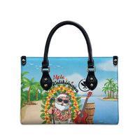 Hawaii Golf Christmas Leather Bag Mele Kalikimaka Funny Golfer Santa - Polynesian Pride
