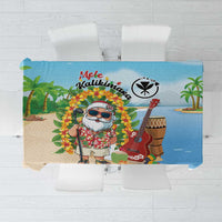 Hawaii Golf Christmas Tablecloth Mele Kalikimaka Funny Golfer Santa - Polynesian Pride