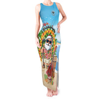 Personalized Hawaii Golf Christmas Tank Maxi Dress Mele Kalikimaka Funny Golfer Santa - Polynesian Pride