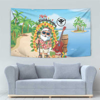Hawaii Golf Christmas Tapestry Mele Kalikimaka Funny Golfer Santa - Polynesian Pride
