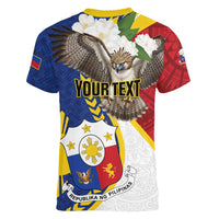 Personalized Philippines Women V-Neck T-Shirt Filipino Araw ng Kalayaan