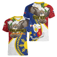 Personalized Philippines Women V-Neck T-Shirt Filipino Araw ng Kalayaan