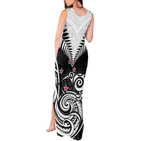 New Zealand Tank Maxi Dress Aotearoa Maori Kiwi Black Fern LT01 - Polynesian Pride