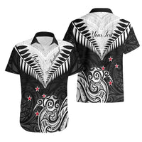 Personalised New Zealand Hawaiian Shirt Aotearoa Maori Kiwi Black Fern LT01 - Polynesian Pride