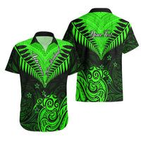 Personalised New Zealand Hawaiian Shirt Aotearoa Maori Kiwi Green Fern LT01 - Polynesian Pride