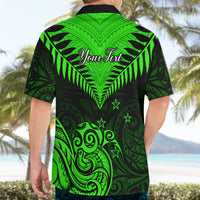 Personalised New Zealand Hawaiian Shirt Aotearoa Maori Kiwi Green Fern LT01 - Polynesian Pride