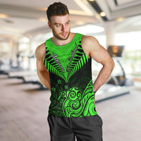 Personalised New Zealand Men Tank Top Aotearoa Maori Kiwi Green Fern LT01 - Polynesian Pride