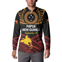Papua New Guinea Bird of Paradise Button Sweatshirt 16 September 1975 Independence Day Anniversary