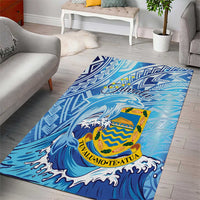 Tuvalu mo te Atua Area Rug Tuvalu Dolphin Polynesian Pattern LT01 - Polynesian Pride