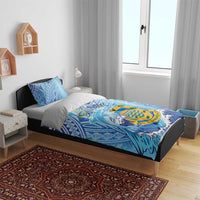 Tuvalu mo te Atua Bedding Set Tuvalu Dolphin Polynesian Pattern