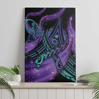 In September We Wear Teal And Purple Canvas Wall Art Magic Ribbon Semicolon