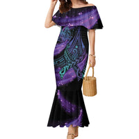 In September We Wear Teal And Purple Family Matching Mermaid Dress and Hawaiian Shirt Magic Ribbon Semicolon