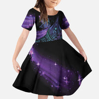 In September We Wear Teal And Purple Family Matching Tank Maxi Dress and Hawaiian Shirt Magic Ribbon Semicolon