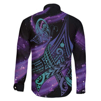 In September We Wear Teal And Purple Family Matching Tank Maxi Dress and Hawaiian Shirt Magic Ribbon Semicolon