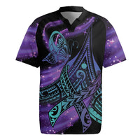 In September We Wear Teal And Purple Rugby Jersey Magic Ribbon Semicolon