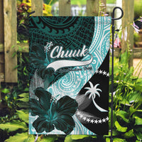 Chuuk Constitution Day Garden Flag Hibiscus Turquoise Pattern LT01 Garden Flag Turquoise - Polynesian Pride