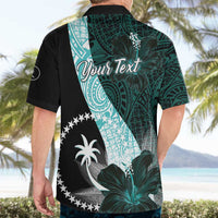 Chuuk Constitution Day Hawaiian Shirt Hibiscus Turquoise Pattern LT01 - Polynesian Pride