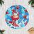 Hawaii Christmas Tree Skirt Santa Claus Surfing Kakau Tropical Style LT01 Casual Tree Skirts Blue - Polynesian Pride