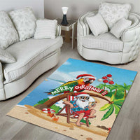 Hawaii Santa Parrot Christmas Area Rug Summer Vibe - Polynesian Pride