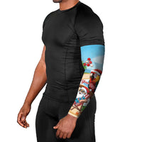 Personalized Hawaii Santa Parrot Christmas Arm Sleeves Summer Vibe - Polynesian Pride