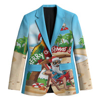 Personalized Hawaii Santa Parrot Christmas Blazer Summer Vibe - Polynesian Pride