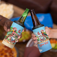 Personalized Hawaii Santa Parrot Christmas 4 in 1 Can Cooler Tumbler Summer Vibe - Polynesian Pride