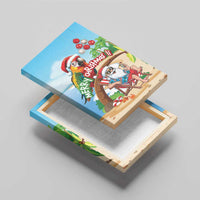 Hawaii Santa Parrot Christmas Canvas Wall Art Summer Vibe - Polynesian Pride
