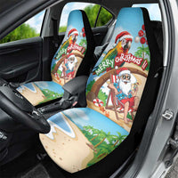 Hawaii Santa Parrot Christmas Car Seat Cover Summer Vibe - Polynesian Pride