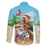 Personalized Hawaii Santa Parrot Christmas Family Matching Mermaid Dress and Hawaiian Shirt Summer Vibe LT01 - Polynesian Pride