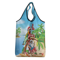 Hawaii Santa Parrot Christmas Grocery Bag Summer Vibe - Polynesian Pride