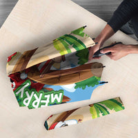 Hawaii Santa Parrot Christmas Umbrella Summer Vibe - Polynesian Pride