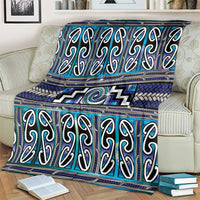 Maori Matariki Blanket Blue Galaxy Aesthetic Koru Art