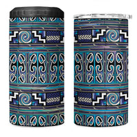 Maori Matariki 4 in 1 Can Cooler Tumbler Blue Galaxy Aesthetic Koru Art