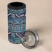 Maori Matariki 4 in 1 Can Cooler Tumbler Blue Galaxy Aesthetic Koru Art