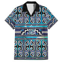 Maori Matariki Hawaiian Shirt Blue Galaxy Aesthetic Koru Art