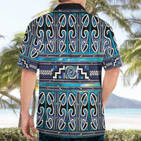 Maori Matariki Hawaiian Shirt Blue Galaxy Aesthetic Koru Art