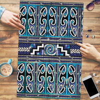 Maori Matariki Puzzle Blue Galaxy Aesthetic Koru Art