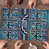 Maori Matariki Puzzle Blue Galaxy Aesthetic Koru Art