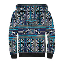 Maori Matariki Sherpa Hoodie Blue Galaxy Aesthetic Koru Art