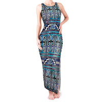 Maori Matariki Tank Maxi Dress Blue Galaxy Aesthetic Koru Art LT01 Women Blue - Polynesian Pride