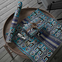 Maori Matariki Wrapping Paper Blue Galaxy Aesthetic Koru Art LT01 - Polynesian Pride