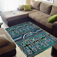 Maori Matariki Area Rug Green Galaxy Aesthetic Koru Art LT01 - Polynesian Pride