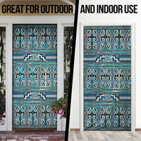 Maori Matariki Door Cover Green Galaxy Aesthetic Koru Art LT01 - Polynesian Pride