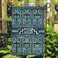 Maori Matariki Garden Flag Green Galaxy Aesthetic Koru Art LT01 Garden Flag Green - Polynesian Pride