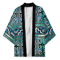 Maori Matariki Kimono Green Galaxy Aesthetic Koru Art LT01 Unisex Green - Polynesian Pride