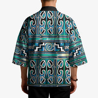 Maori Matariki Kimono Green Galaxy Aesthetic Koru Art LT01 - Polynesian Pride