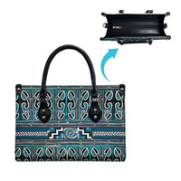 Maori Matariki Leather Bag Green Galaxy Aesthetic Koru Art LT01 - Polynesian Pride