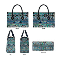 Maori Matariki Leather Bag Green Galaxy Aesthetic Koru Art LT01 - Polynesian Pride