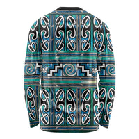 Maori Matariki Long Sleeve Shirt Green Galaxy Aesthetic Koru Art LT01 - Polynesian Pride